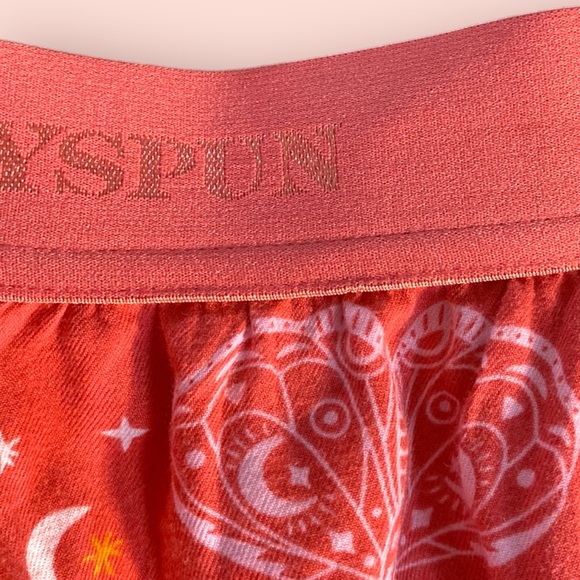 JOYSPUN Orange Moth Print Pajama Shorts, Size S. - Picture 10 of 13